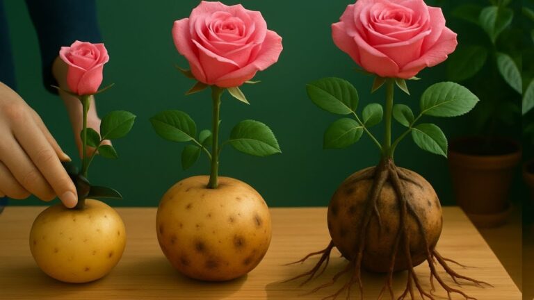 Radici in 24 ore: metti le talee di rosa in una patata e guarda la magia!