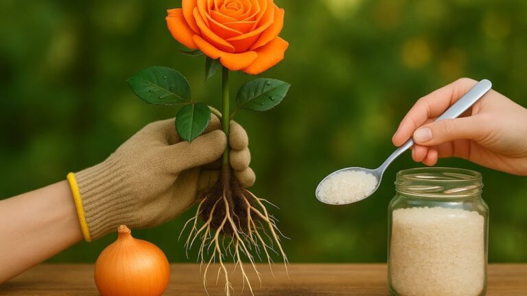 Scopri come far radicare le rose in 1 notte con solo acqua e cipolla!