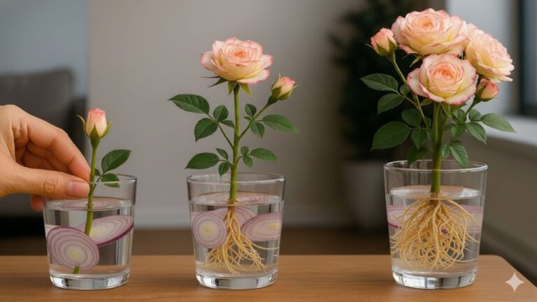Scopri 7 trucchi per radicare rose in acqua di cipolla che funzionano!