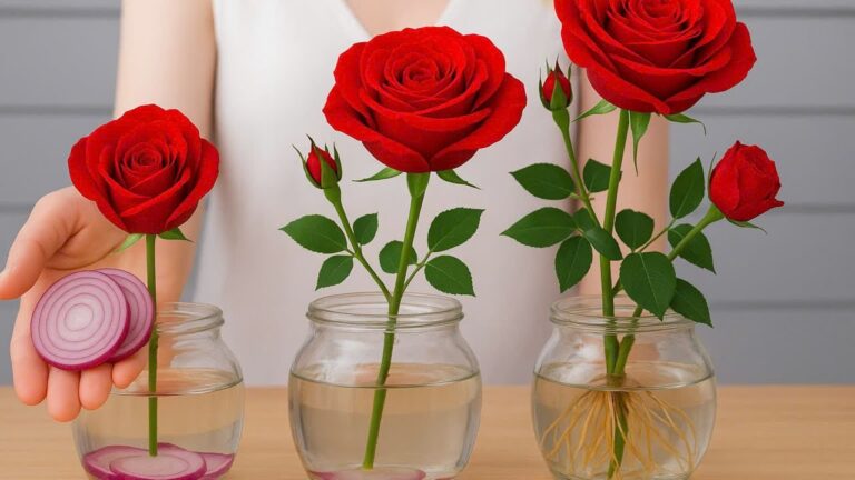 Radica 5 talee di rosa in acqua per risultati sorprendenti! Scopri come fare.