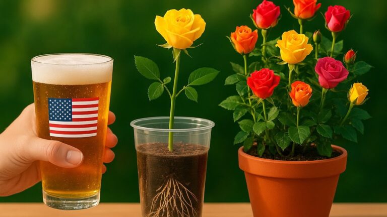 Radici di rose veloci: 100% successo con birra e scalogni! Scopri il metodo!