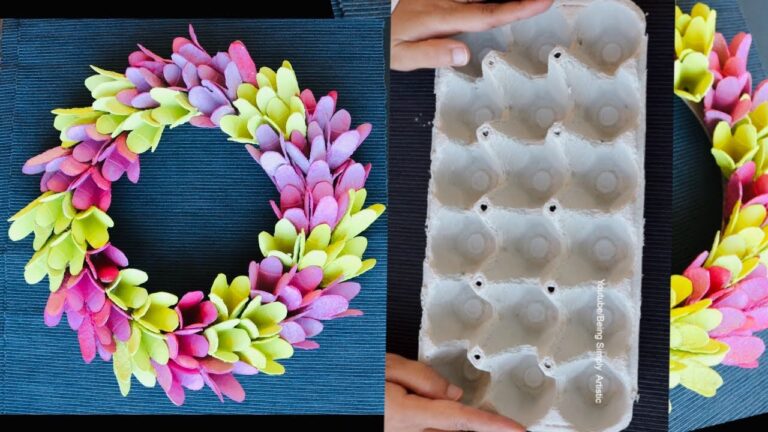 Crea 5 fiori di cartone delle uova per abbellire le tue pareti!