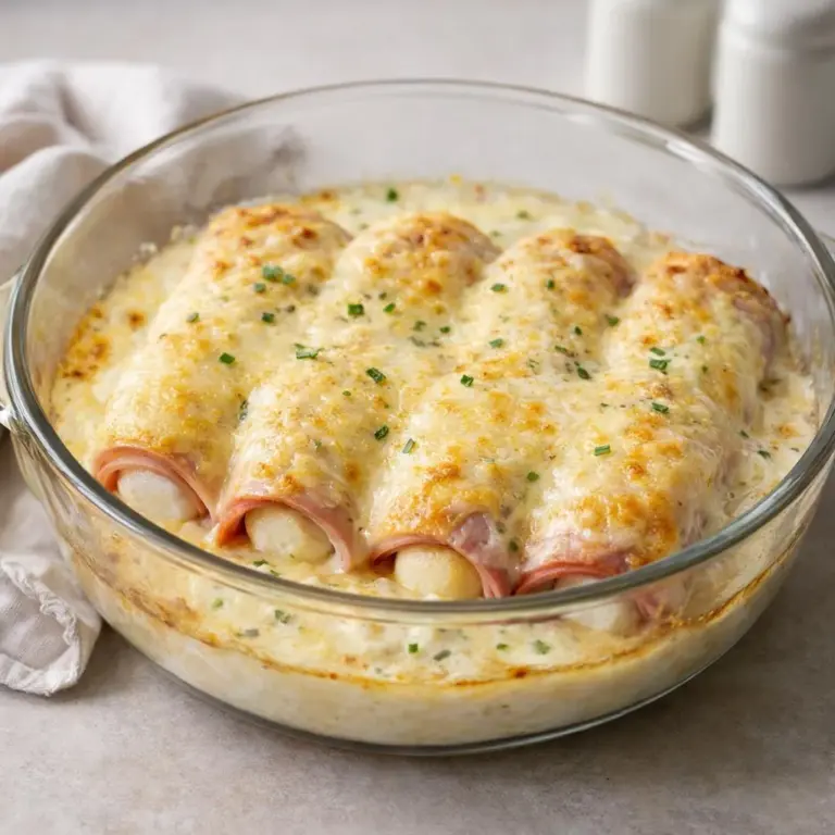 Uova al forno con prosciutto, salsa cremosa e mozzarella