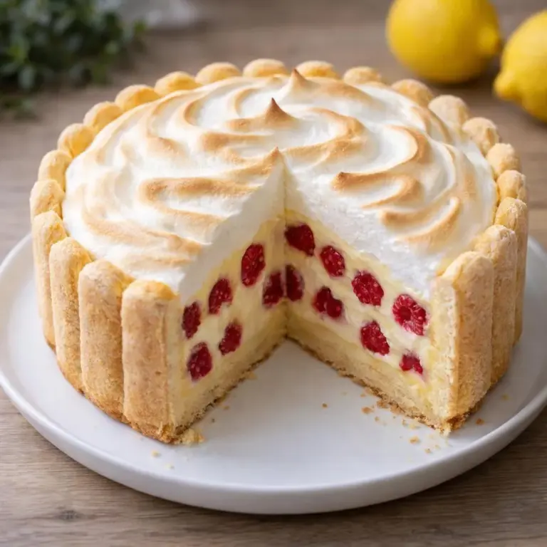 Crostata di limone meringata con lamponi: il segreto della base perfetta